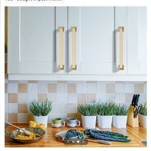 Asidrama 10 Pack 5 Inch(128mm) Brushed Brass Kitchen Cabinet Handles,‎